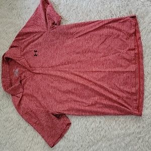 mens red under armour polo large